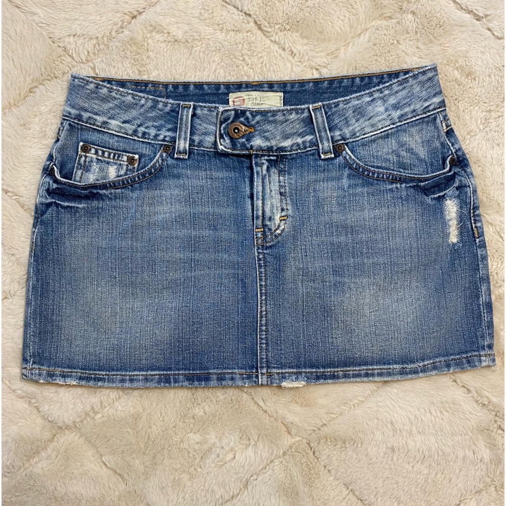 BKE • Distressed denim skirt